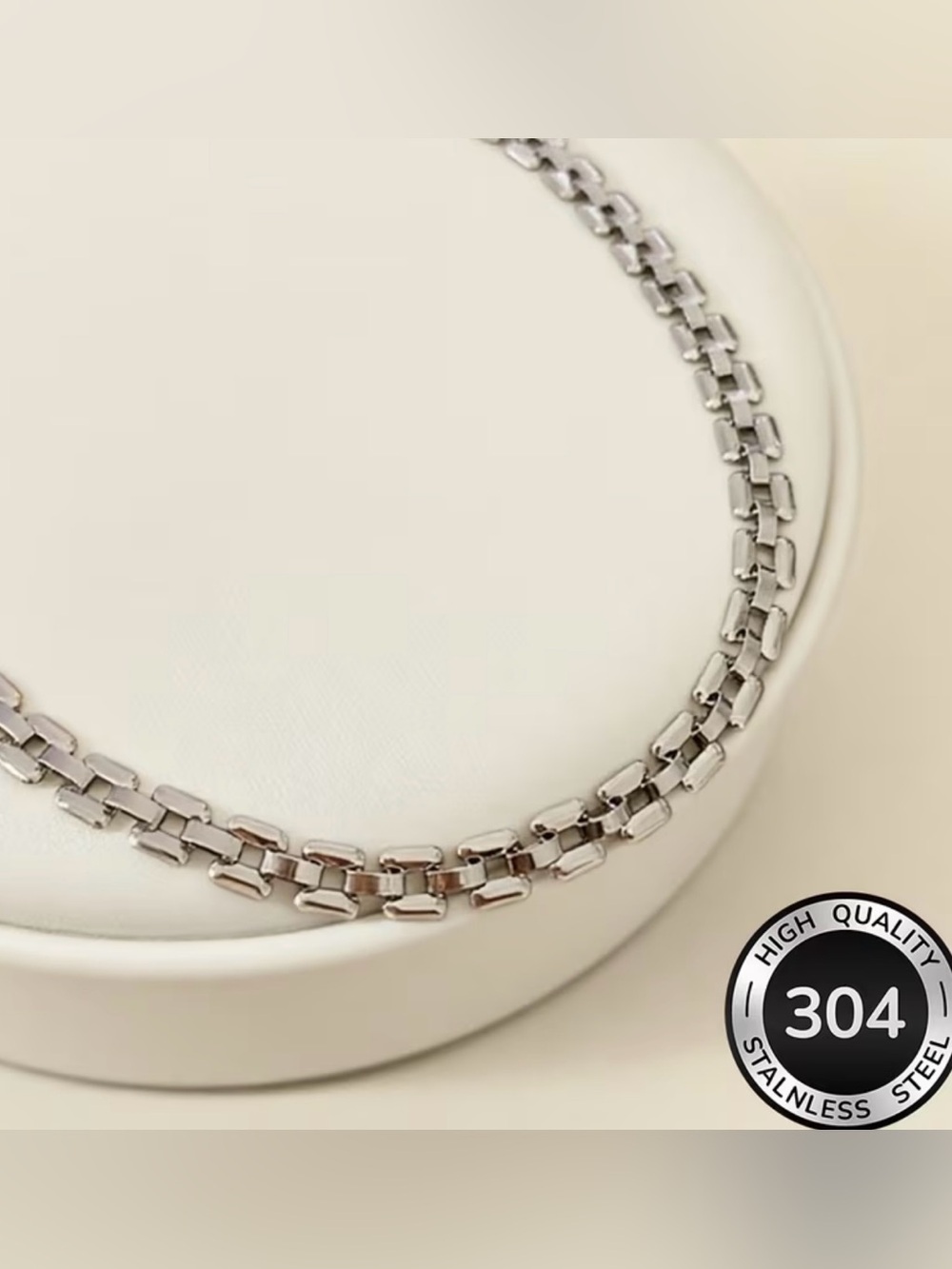 NEW! 304 Stainless Steel Box-Link Chain Necklace. Luxury Snake Necklace 🩶 B0-36